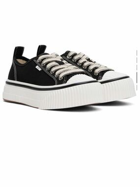 Ami Black Low-Top 1980 Sneakers with Cream Laces